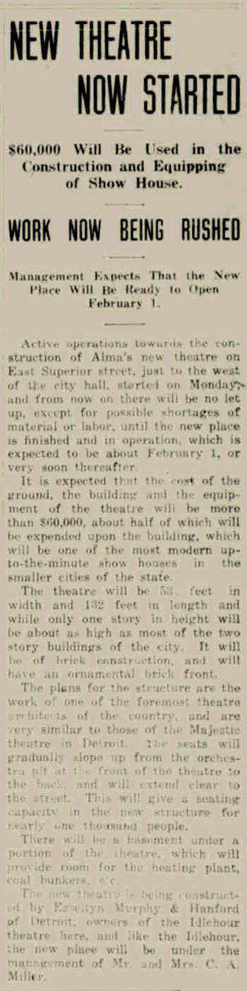 Strand Theatre - NOV 6 1919 STRAND BEING ANNOUNCED